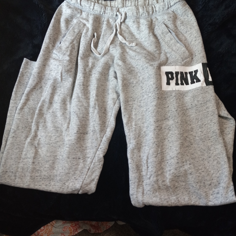 Pink gray sweatpants